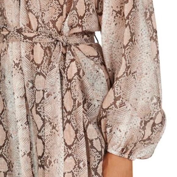 Zimmermann Bellitude Ramie Batwing Sleeve Blouse Snake-Print - Picture 3 of 11